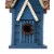 Glitzhome Outdoor Bird House Blue 11.93 H Distressed Texture Perspective: right