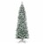 Glitzhome 9 Feet Pre-Lit Flocked Pencil Pine Faux Christmas Tree with 500 Warm White Lights Perspective: right