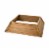 Glitzhome 40 Inch Length Natural Wooden Trapezoid Farm Fresh Christmas Tree Collar Perspective: right