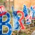 Glitzhome 43.25 L Set of 5 Patriotic/Americana BRAVE Yard Stake or Wall Decor Perspective: right