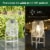Glitzhome Set of Two 14.25 Inch H Solar Powered Outdoor Lantern White Metal Mesh with Stand Perspective: right