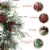 Glitzhome 24 Inch Diameter Frosted Ornament, Berry & Pinecone Wreath Perspective: right