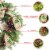 Glitzhome 24 Inch Diameter Cypress Leaves Pinecone With Bowknot Ribbon Wreath Perspective: right