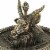Baphomet Goat Head Ritual Altar Bronze Finish Backflow Incense Burner 5 Inches Perspective: right