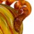 Glitzhome Tall Multi Striped Glass Short Pumpkin, 5.95 Inch Diameter X 5.00 Inch Perspective: right