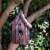 Glitzhome Hanging Distressed Solid Wood Birdhouse Perspective: right