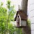 Glitzhome Distressed Wooden Decorative Birdhouse Perspective: right