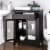 Glitzhome 26 * 32 Inch Wooden Floor Storage Cabinet with Double Doors, Espresso Perspective: right