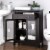 Glitzhome 26 * 32 Inch Wooden Floor Storage Cabinet with Double Doors, Espresso Perspective: right