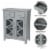 Glitzhome 32 Inch Tall Wood Textured Floor Storage Cabinet with Double Drawers, Gray Perspective: right