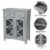 Glitzhome 32 Inch Tall Wood Textured Floor Storage Cabinet with Double Drawers, Gray Perspective: right