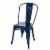 Glitzhome Rustic Metal Side Chair - Navy Blue Perspective: right