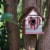 Glitzhome 8.66 H Heart Design Wooden Bird House, Distressed Textured Perspective: right