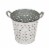 Glitzhome Farmhouse Enamel Metal Slotted Decorative Basket Planters - White Perspective: right