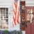 Glitzhome Wooden Patriotic Stars Welcome Porch Sign Perspective: right