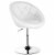Gymax PU Leather Adjustable Modern Chair Swivel Round Tufted Back White Perspective: right
