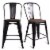 Costway 2 PC Metal Wood Counter Stool Kitchen Dining Bar Chairs Perspective: right