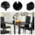 5 Piece Kitchen Dining Set Glass Metal Table and 4 Chairs Breakfast Furniture Perspective: right