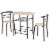Costway 3 PCS Dining Set Table and 2 Chairs Home Kitchen Breakfast Bistro Pub Furniture Perspective: right