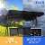 Costway Outdoor Patio Swing Canopy 3 Person Canopy Swing Chair Patio Hammock Black Perspective: right