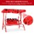 Costway Kids Patio Swing Chair Children Porch Bench Canopy 2 Person Yard Furniture red Perspective: right