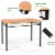Costway 5 PC Dining Set Wood Metal 30 Table and 4 Chairs Black Kitchen Breakfast Furniture Perspective: right