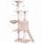 56'' Cat Tree Kitten Pet Play House Furniture Condo Scratching Posts Ladder Beige Perspective: right