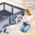 Hivvago Large Infant Baby Playpen Safety Play Center Yard with 50 Ocean Balls-Dark Gray Perspective: right