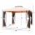 Hivvago 10 x 10 Feet 2-Tier Vented Metal Canopy with Mosquito Netting Perspective: right