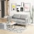 Hivvago Modern Loveseat Sofa Couch with Side Storage Pocket-Light Gray Perspective: right
