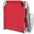 vidaXL Sun Lounger with Canopy Steel Red Perspective: right