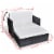 vidaXL 2 Piece Patio Lounge Set with Cushions Poly Rattan Black Perspective: right