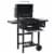 vidaXL Charcoal-Fueled BBQ Grill with Bottom Shelf Black Perspective: right
