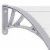 vidaXL Door Canopy Gray and Transparent 118.1 x31.5 PC Perspective: right