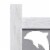 vidaXL 4-Panel Room Divider Gray 55.1 x65 Solid Wood Perspective: right
