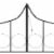vidaXL Garden Arch with Gate Black 54.3 x15.7 x93.7  Iron Perspective: right
