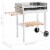vidaXL XXL Trolley Charcoal BBQ Grill Stainless Steel with 2 Shelves Perspective: right