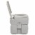 vidaXL Portable Camping Toilet Gray 5.3+2.6 gal Perspective: right