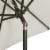 vidaXL Parasol with LED Lights Sand 78.7 x83.1 Aluminum Perspective: right