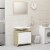 vidaXL 3 Piece Bathroom Furniture Set White and Sonoma Oak Engineered Wood Perspective: right
