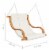 vidaXL Swing Chair with Cream Cushion Bent Wood with Teak Finish Perspective: right