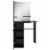 vidaXL Corner Dressing Table with LED Black 43.7 x21.3 x55.7 Perspective: right