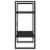Vidaxl 2-Tier Book Cabinet Black 23.6 X11.8 X27.6  Chipboard Perspective: right