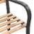 vidaXL Twin Patio Bench 93.7 Chinese Fir Wood Perspective: right