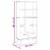 vidaXL Bookcase OTTA with 2 Drawers Brown and Gray Solid Wood Pine Perspective: right
