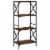 vidaXL Bookcase 4-Tier Brown Oak 23.2 x13.8 x52 Engineered Wood Perspective: right
