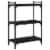 vidaXL Bookcase 3-Tier Black 23.6 x11.8 x33.9 Engineered Wood Perspective: right