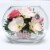 Fiora Flower Long-Lasting Pink Roses and Orchids with Greenery in a Round Glass Vase Perspective: right