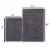 34, 24 Inch Rectangular Cotton Washable Bath Rug, Set of 2, Platinum Gray -Saltoro Sherpi Perspective: right