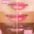 MCoBeauty Lip Lights Shine Lip Gloss with Bulit in Mirror + LED Light - Berry Pink Perspective: right